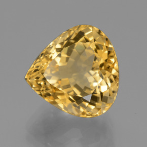 Citrino dourado natural 10,25ct, formato de pêra, VVS