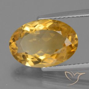 Citrino Laranja Dourado Profundo Natural 4.43ct, oval, VVS