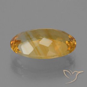 Citrino Laranja Dourado Profundo Natural 4.43ct, oval, VVS