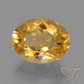 Citrino Laranja Dourado Profundo Natural 4.42ct, oval, VS