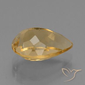 Citrino Dourado Médio-escuro Natural 4.45ct, Formato de pêra, VVS-VS