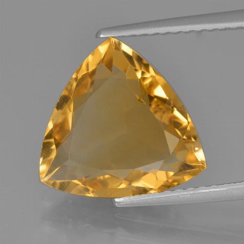 Citrino Dourado Médio-escuro Natural 3.94ct, Trilhão, VVS