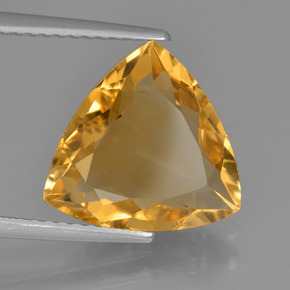 Citrino Dourado Médio-escuro Natural 3.94ct, Trilhão, VVS