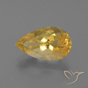 Citrino ouro brilhante Natural 4.32ct, Formato de pêra, VVS