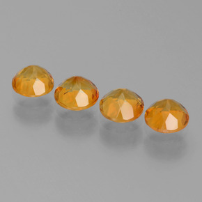 Pedras preciosas de citrino amarelo natural de 1,87 ct, corte redondo, VVS-VS