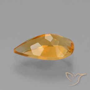 Citrino Laranja-Ouro Natural 2.92ct, Formato de pêra, VVS-VS