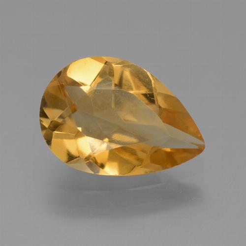 Citrino Laranja Médio Natural 2.76ct, Formato de pêra, VS