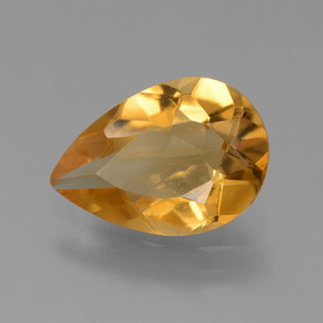 Citrino Laranja Médio Natural 2.76ct, Formato de pêra, VS