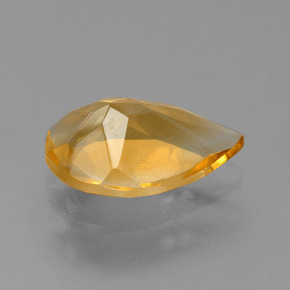 Citrino Laranja Médio Natural 2.76ct, Formato de pêra, VS