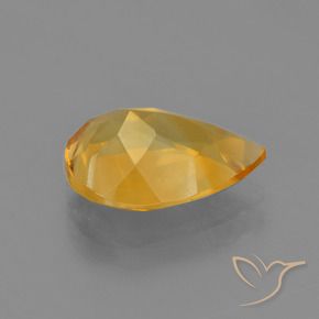 Citrino Laranja-dourado médio-claro Natural 3.06ct, Formato de pêra, VVS-VS