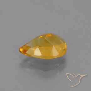 Citrino Laranja Médio Natural 2.00ct, Formato de pêra, VVS-VS