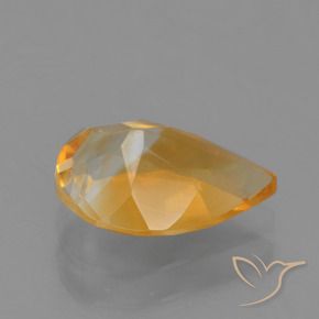 Citrino Laranja-Ouro Natural 1.60ct, Formato de pêra, VVS-VS