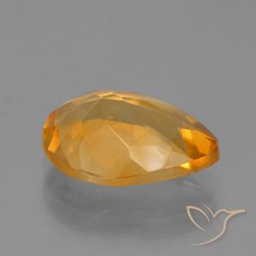 Citrino Laranja escuro Natural 2.76ct, Formato de pêra, VVS-VS