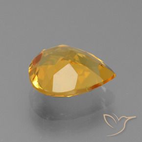Citrino Dourado Escuro Natural 3.13ct, Formato de pêra, VVS-VS
