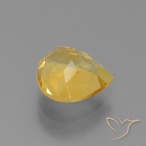 Citrino Dourado Médio-escuro Natural 2.40ct, Formato de pêra, VVS-VS