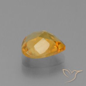 Citrino Laranja escuro-dourado Natural 2.16ct, Formato de pêra, VVS-VS