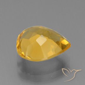 Citrino ouro brilhante Natural 4.02ct, Formato de pêra, VVS-VS