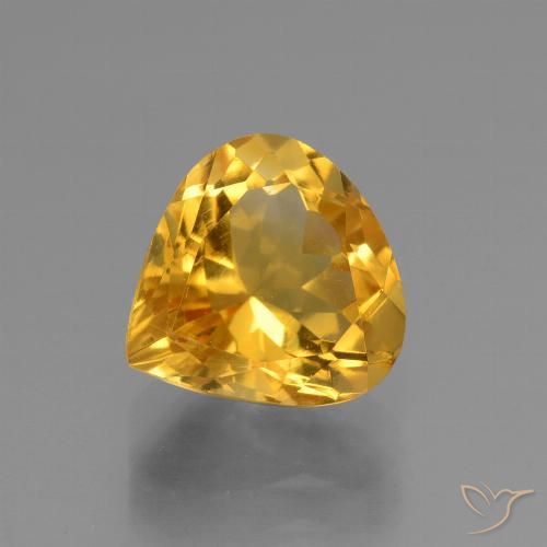 2.83ct Natural Laranja Dourada Citrino, Formato de pêra, VVS-VS