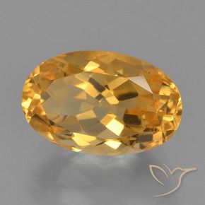Citrino Laranja Profundo-Ouro Natural 3.72ct, oval, VVS-VS