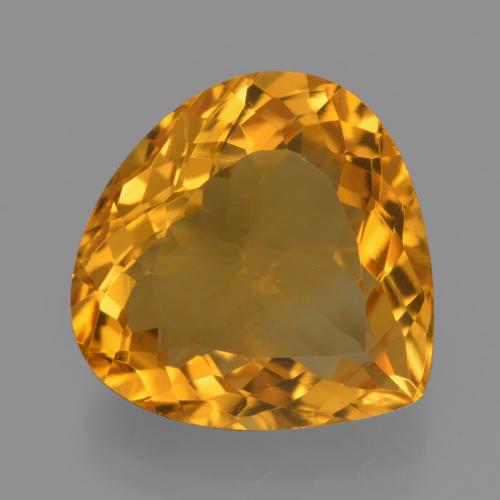 Citrino Laranja escuro-dourado Natural 7.44ct, Formato de pêra, VVS-VS