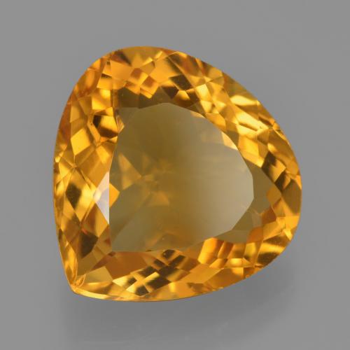 Citrino Laranja escuro-dourado Natural 7.44ct, Formato de pêra, VVS-VS