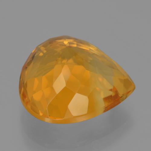 Citrino Laranja escuro-dourado Natural 7.44ct, Formato de pêra, VVS-VS