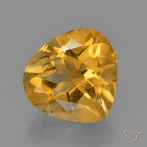 3.51ct Natural Laranja Médio Citrino, Formato de pêra, VVS