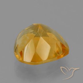 Citrino Laranja Médio Natural 3.51ct, Formato de pêra, VVS