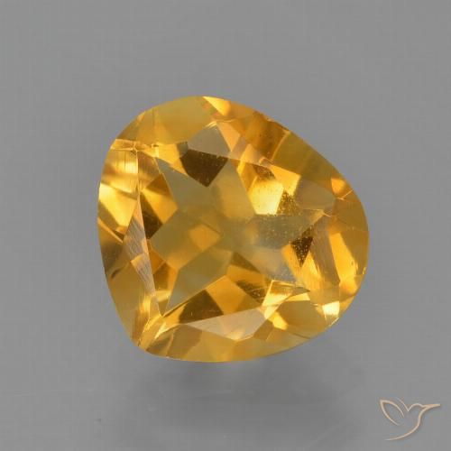 1.33ct Natural Laranja-Ouro Citrino, Formato de pêra, VVS-VS