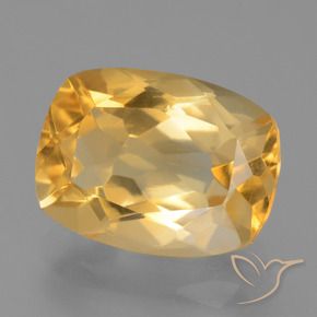 Citrino Laranja claro-dourado Natural 7.20ct, Almofada, VS