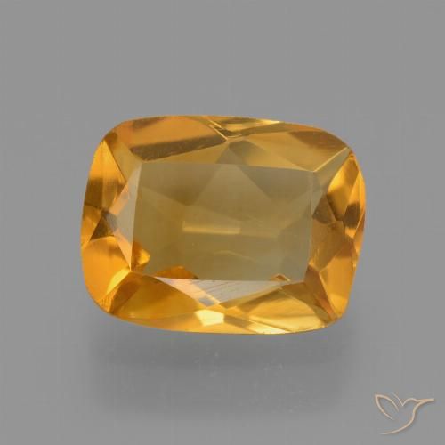 2.27ct Natural Laranja Médio Citrino, Almofada, VVS-VS