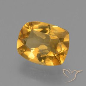 Citrino Laranja Profundo-Ouro Natural 1.54ct, Almofada, VVS-VS