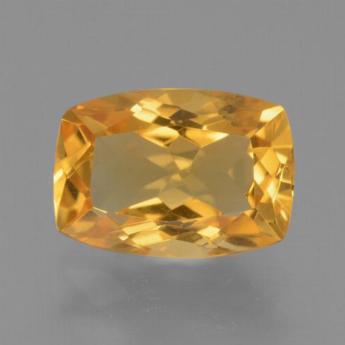 Citrino dourado natural 2,81ct, almofada cortada, VVS-VS