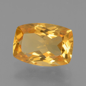 Citrino dourado natural 2,81ct, almofada cortada, VVS-VS