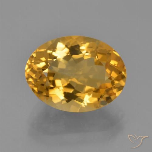 4.75ct Natural Laranja-dourado médio-claro Citrino, oval, VVS-VS