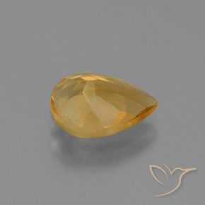 Citrino Laranja Dourado Profundo Natural 2.07ct, Formato de pêra, VVS