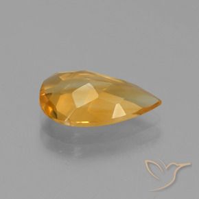Citrino Laranja escuro-dourado Natural 1.97ct, Formato de pêra, VVS-VS