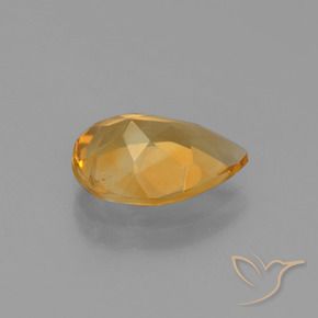 Citrino Laranja Profundo-Ouro Natural 2.01ct, Formato de pêra, VVS-VS
