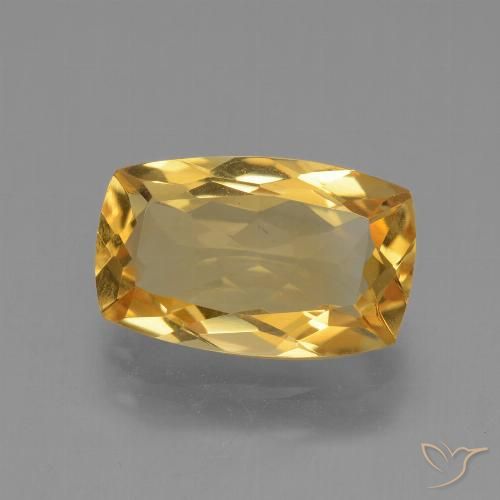 3.53ct Natural Laranja Dourado Profundo Citrino, Almofada, VVS-VS