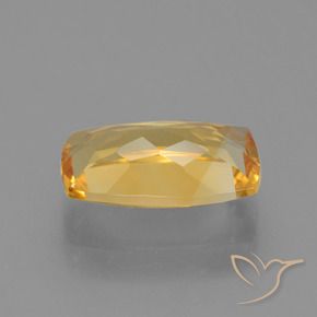 Citrino Laranja Dourado Profundo Natural 3.53ct, Almofada, VVS-VS