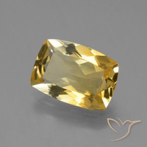 Citrino Dourado médio Natural 2.97ct, Almofada, VVS-VS