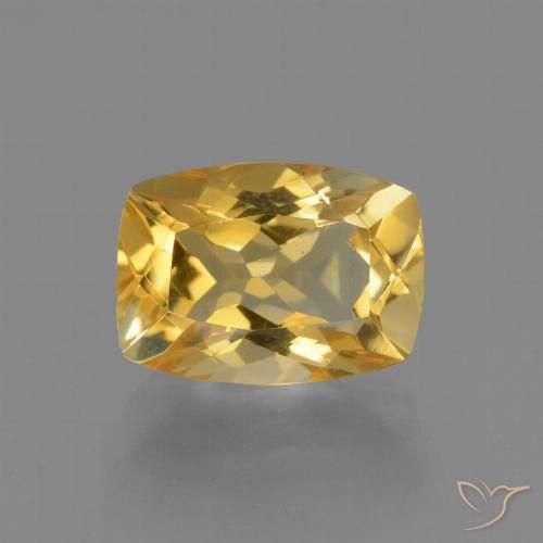 3.68ct Natural Laranja Dourado Profundo Citrino, Almofada, VVS-VS