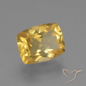 Citrino Dourado Natural 3.72ct, Almofada, VVS-VS