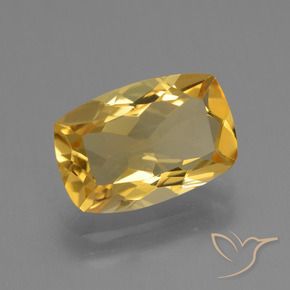 Citrino Dourado Natural 3.63ct, Almofada, VVS-VS