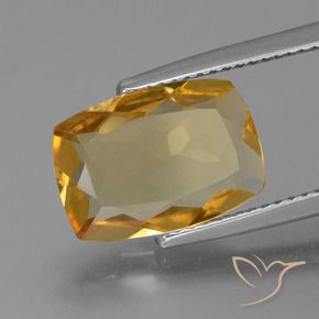 Citrino Dourado Médio-escuro Natural 3.58ct, Almofada, VVS-VS
