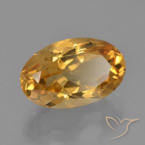 Citrino Dourado Médio-escuro Natural 4.10ct, oval, VVS-VS