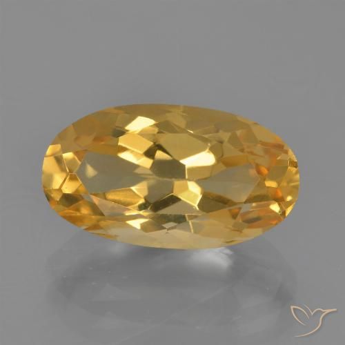 3.42ct Natural Laranja Dourado Profundo Citrino, oval, VVS