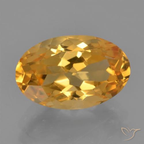 Citrino dourado natural 3,86ct, corte oval, VVS-VS