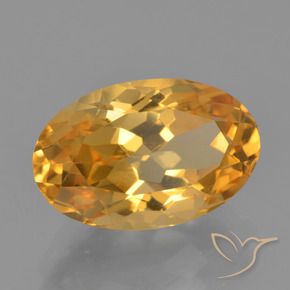 Citrino dourado natural 3,86ct, corte oval, VVS-VS