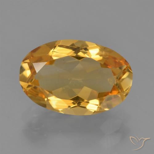 3.06ct Natural Dourado Médio-escuro Citrino, oval, VVS-VS